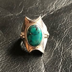 925 Silver Ring with Turquoise Stone